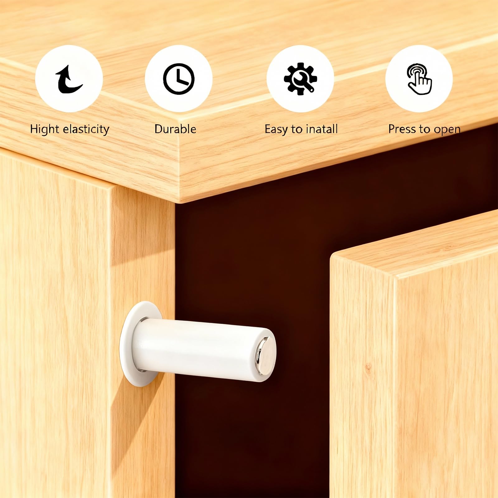 bjsdkff magnetic push latch on wine cabinet for modern aesthetic