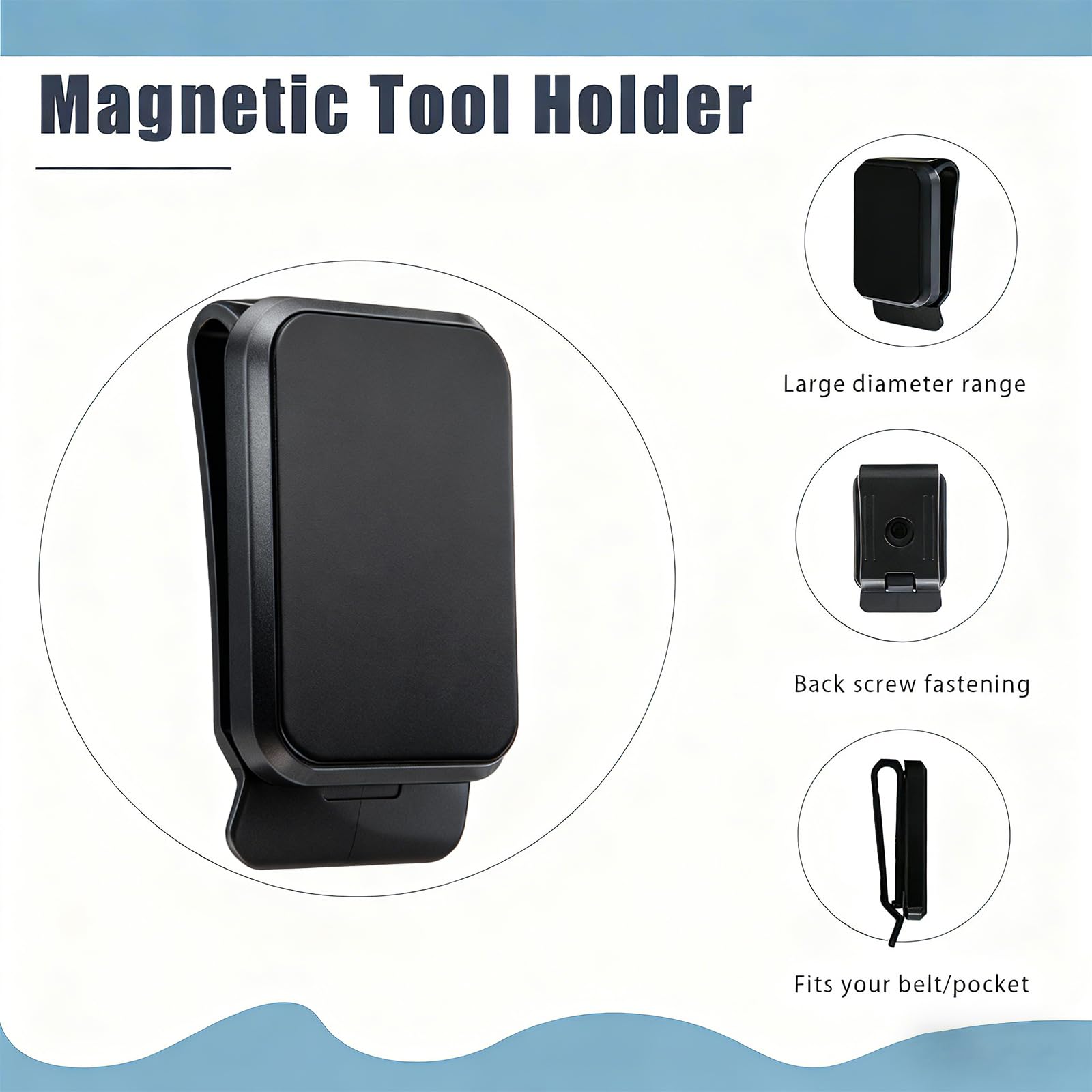 bjsdkff magnetic tool holder belt-clip in use for on-the-go tasks