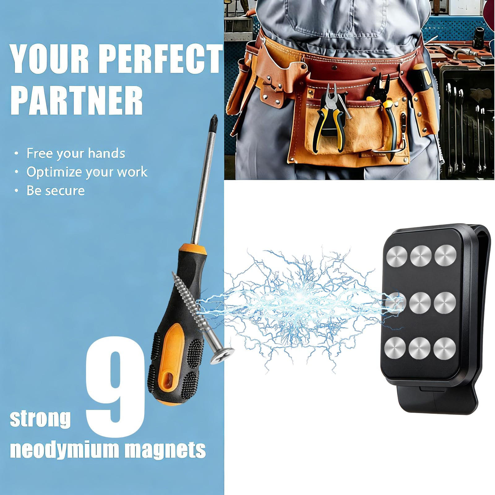 bjsdkff magnetic tool holder gear organization demonstrating versatility