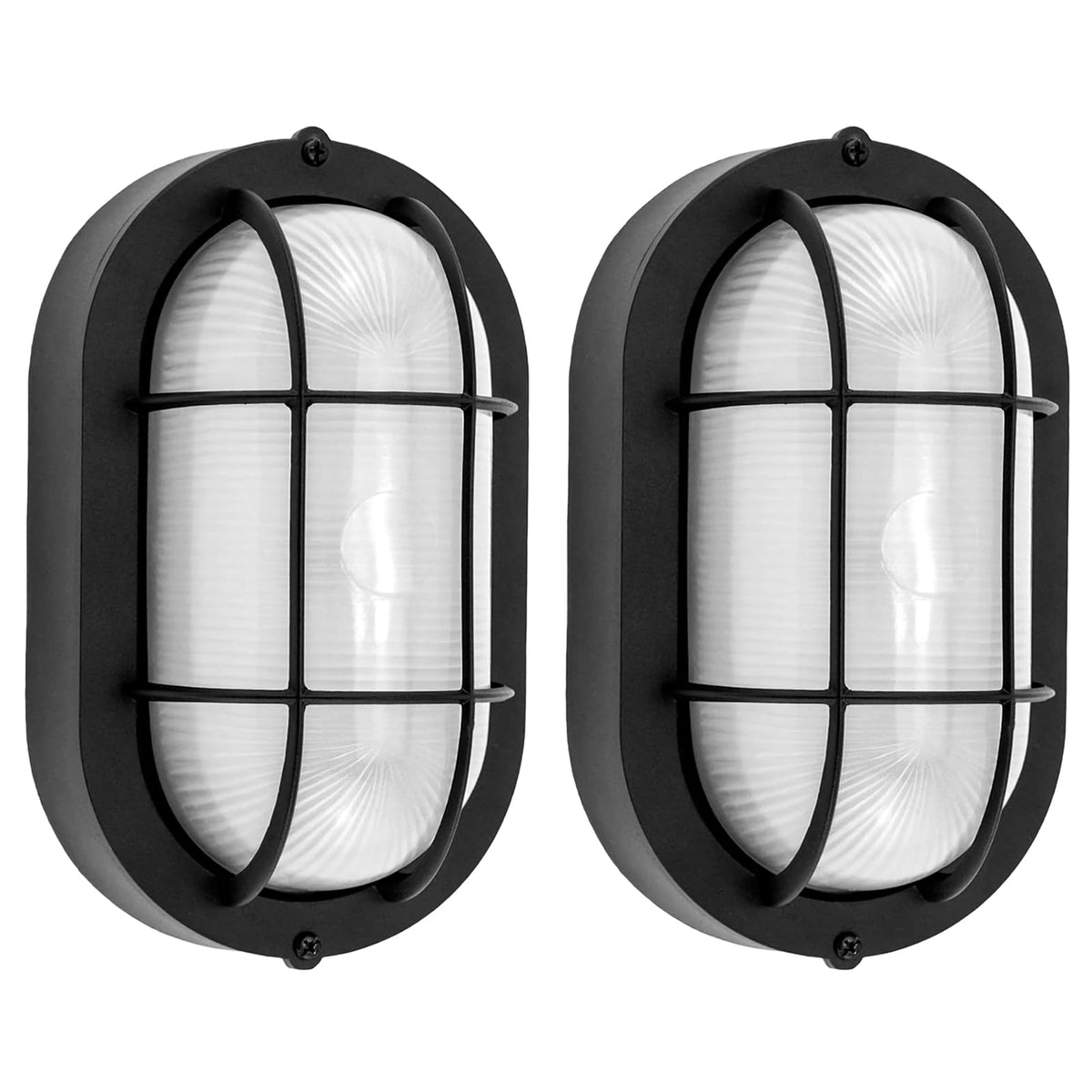 B&K Jasmine 8-5 bulkhead oval outdoor wall light for porch illumination with warm 3000K glow.