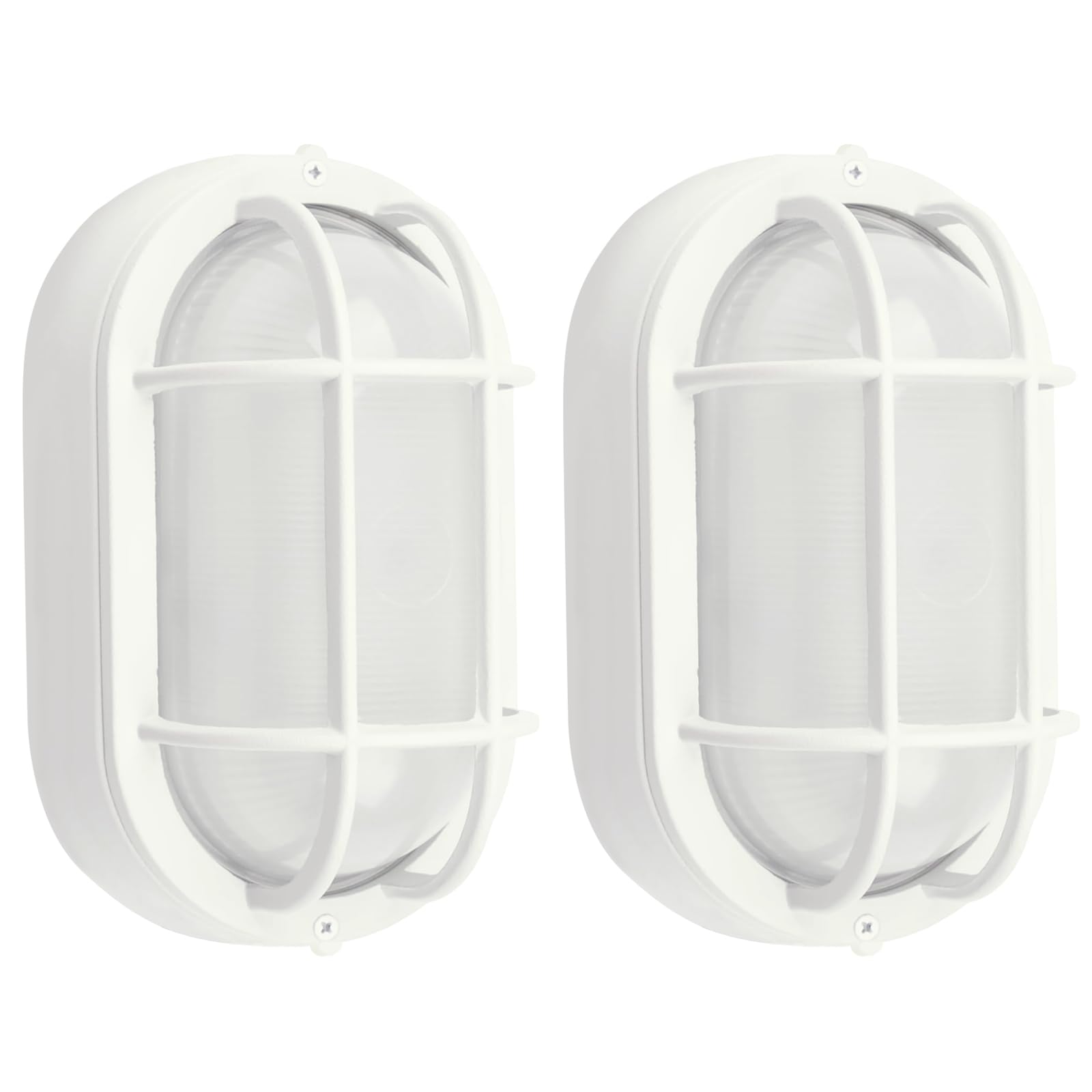 BK Jasmine 8.5-inch bulkhead oval front 2-pack enhances entryway illumination.