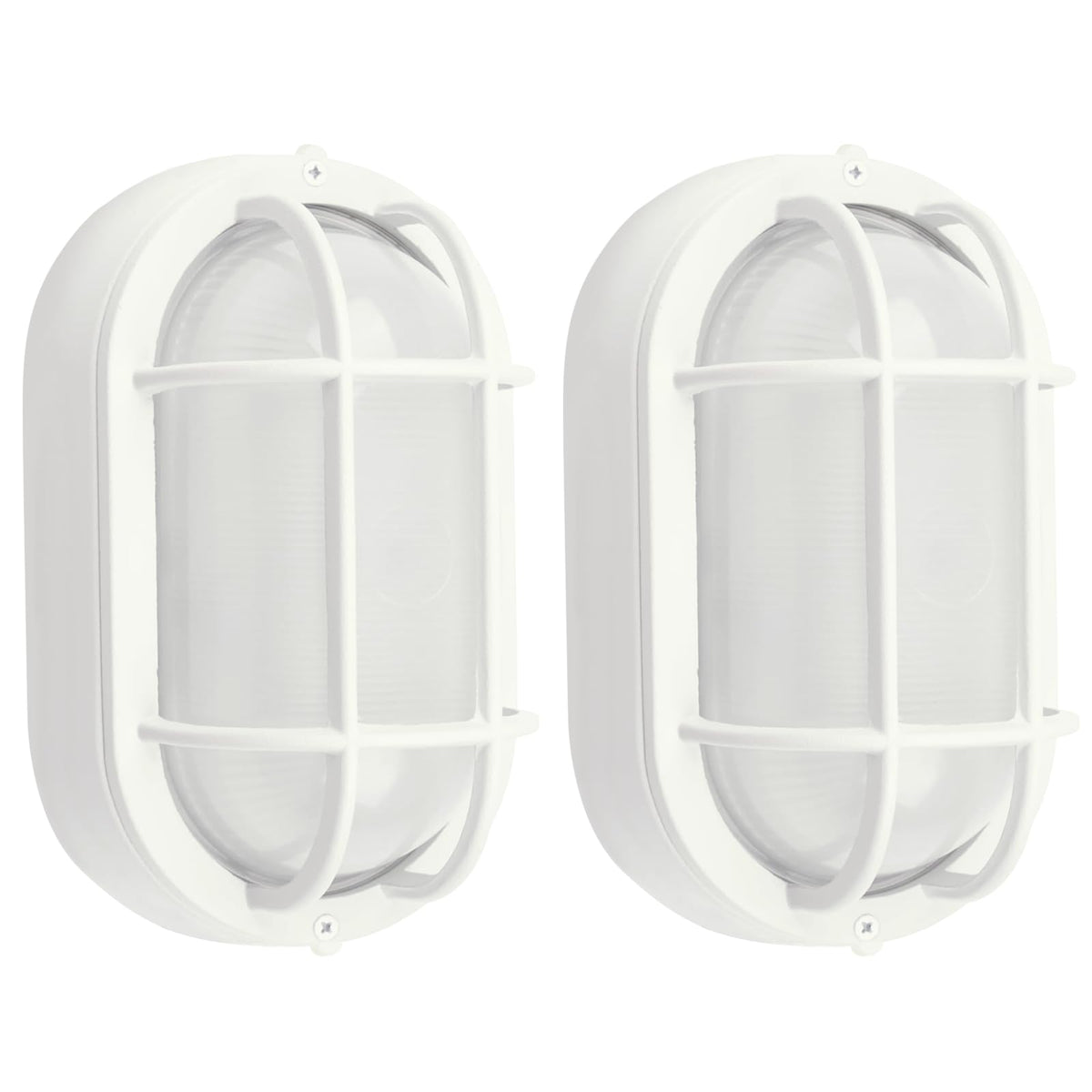BK Jasmine 8.5-inch bulkhead oval front 2-pack enhances entryway illumination.