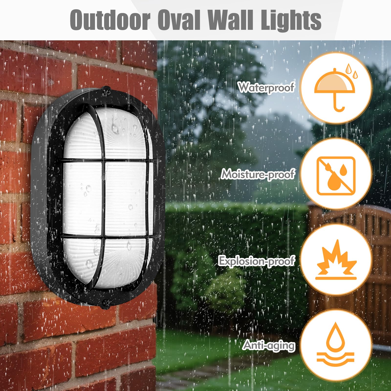 B&K Jasmine E26 base bulkhead compatible with bulbs to customize brightness.