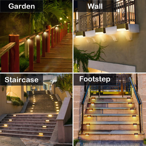 BKBB PPBB solar pathway lights guide footing along garden paths.