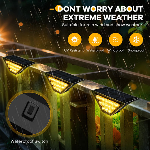 Close-up of 15 LEDs in BKBB PPBB solar step light for high visibility