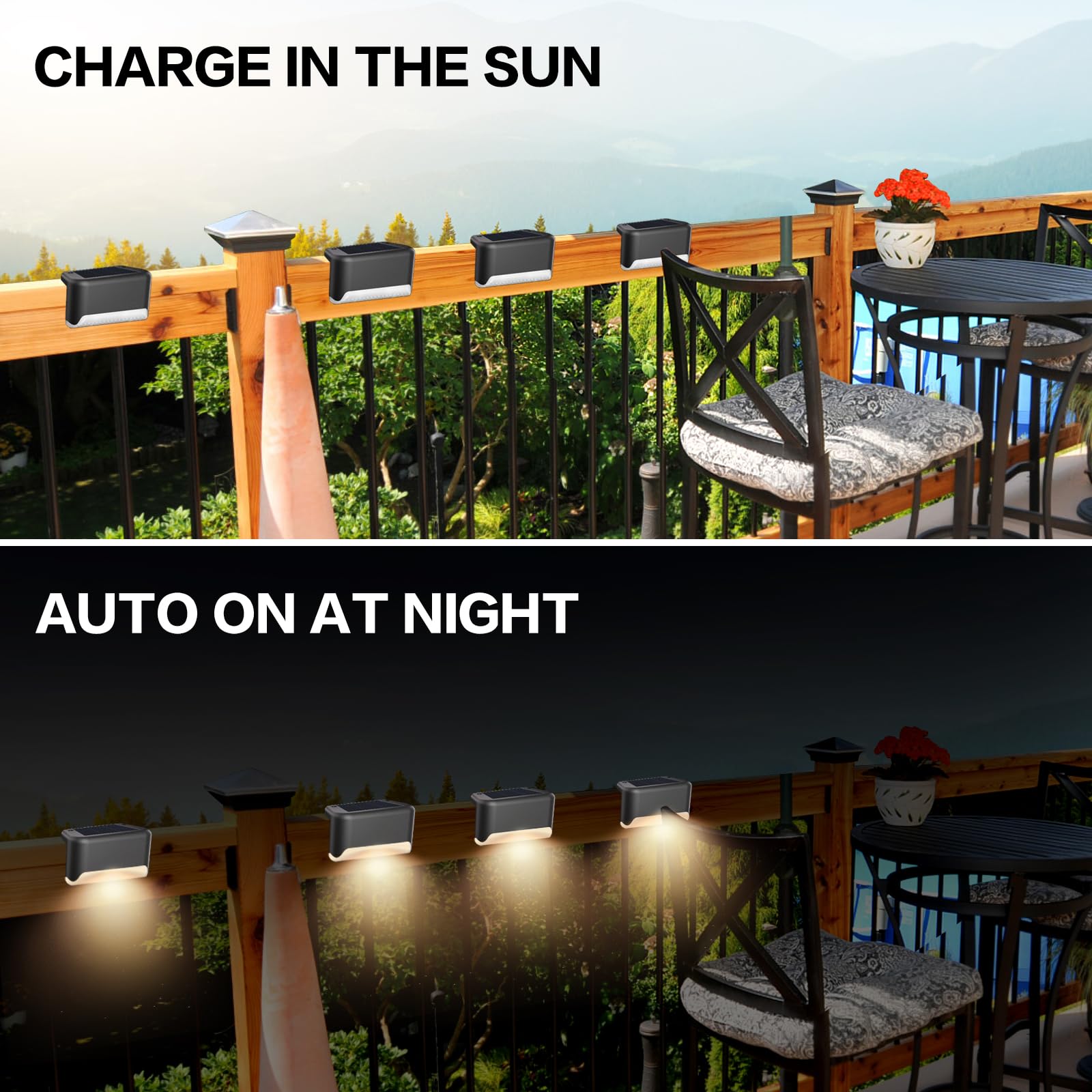 BKBB PPBB warm white deck light adds ambient illumination for patio gatherings.