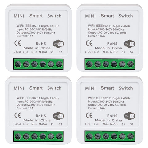 Bkiyougo mini WiFi switch hidden behind wall plate for discreet control