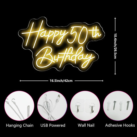 Bklphsey durable LED birthday sign with long glow