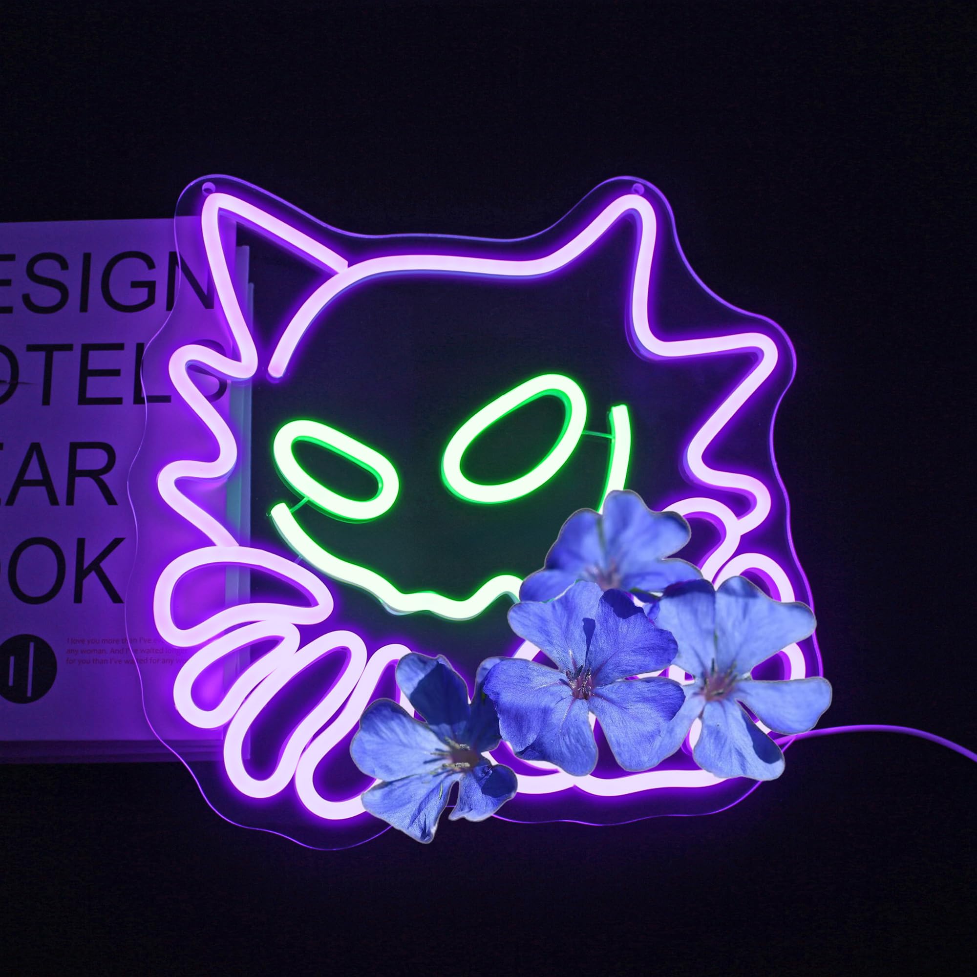 Energy-efficient Bkuupau neon sign stays cool to touch