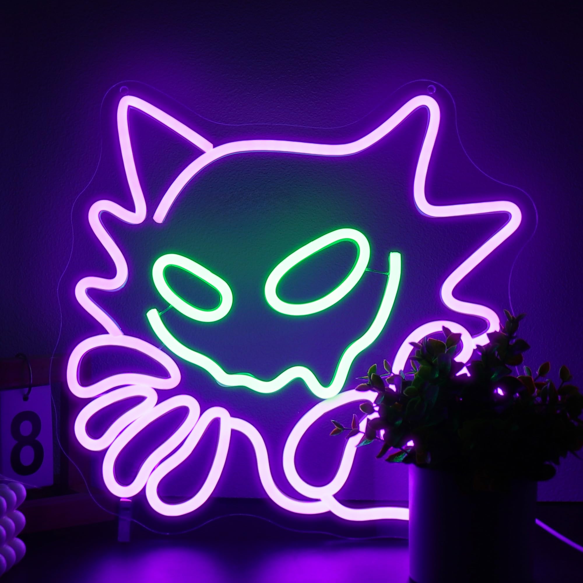 Pre-drilled holes and mounting kit for Bkuupau neon sign installation