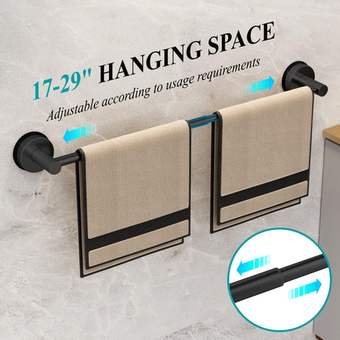 BKV multi-purpose hanging rack holds towels, robes, or clothes in the bathroom.