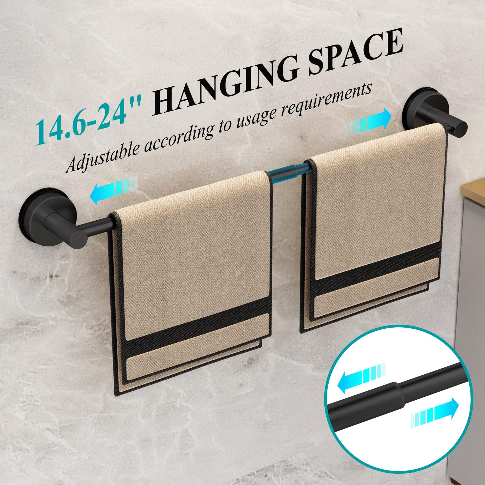 BKV towel bar used for towels, robes, and clothes in bathroom