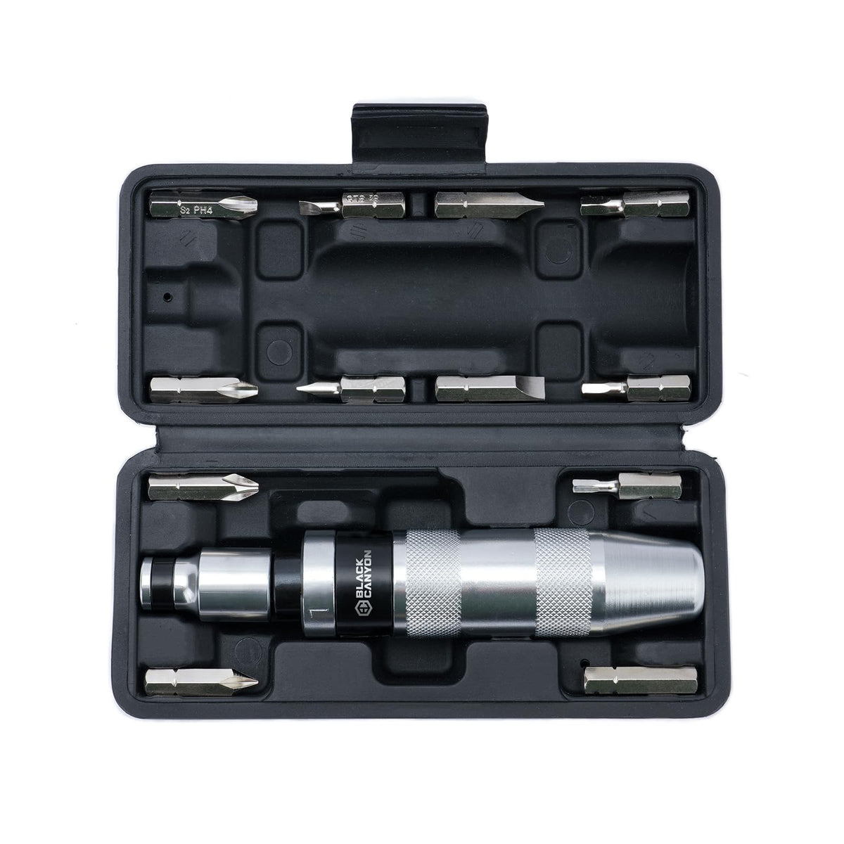 BLACK CANYON half-inch hand impact screwdriver with durable grip for heavy tasks.