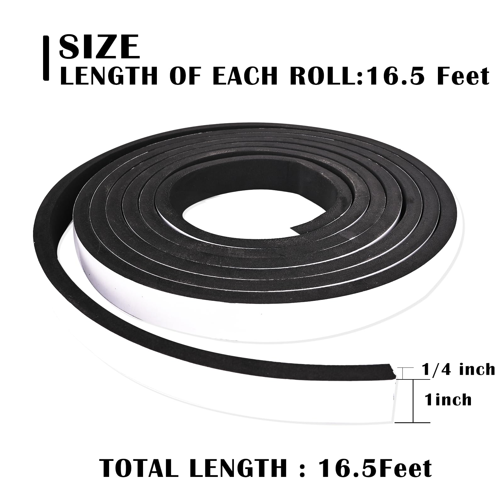 Black closed-cell foam provides durable, waterproof sealing around windows.