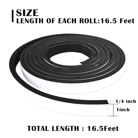 Black closed-cell foam provides durable, waterproof sealing around windows.