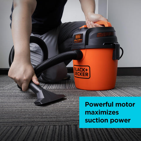 Black+Decker BDXV18134PA includes 4 ft hose, filters, and nozzles