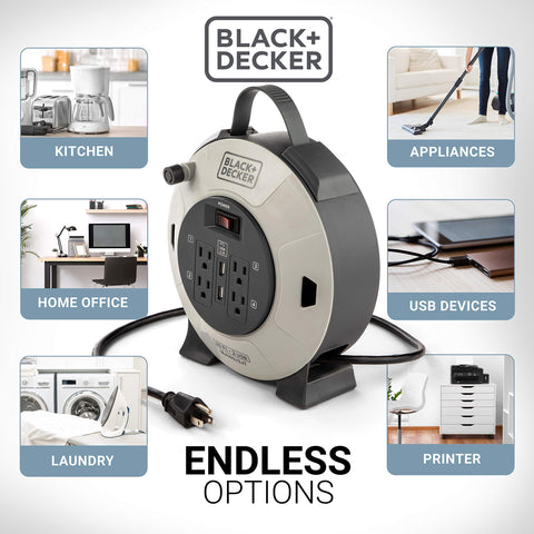 BLACK+DECKER on/off switch for easy power control.