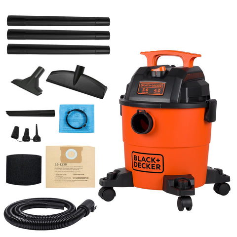 BLACK+DECKER shop vac front view for easy, portable cleaning
