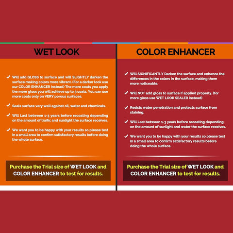 Concrete surfaces protected and vibrant after Black Diamond Color Enhancer Sealer