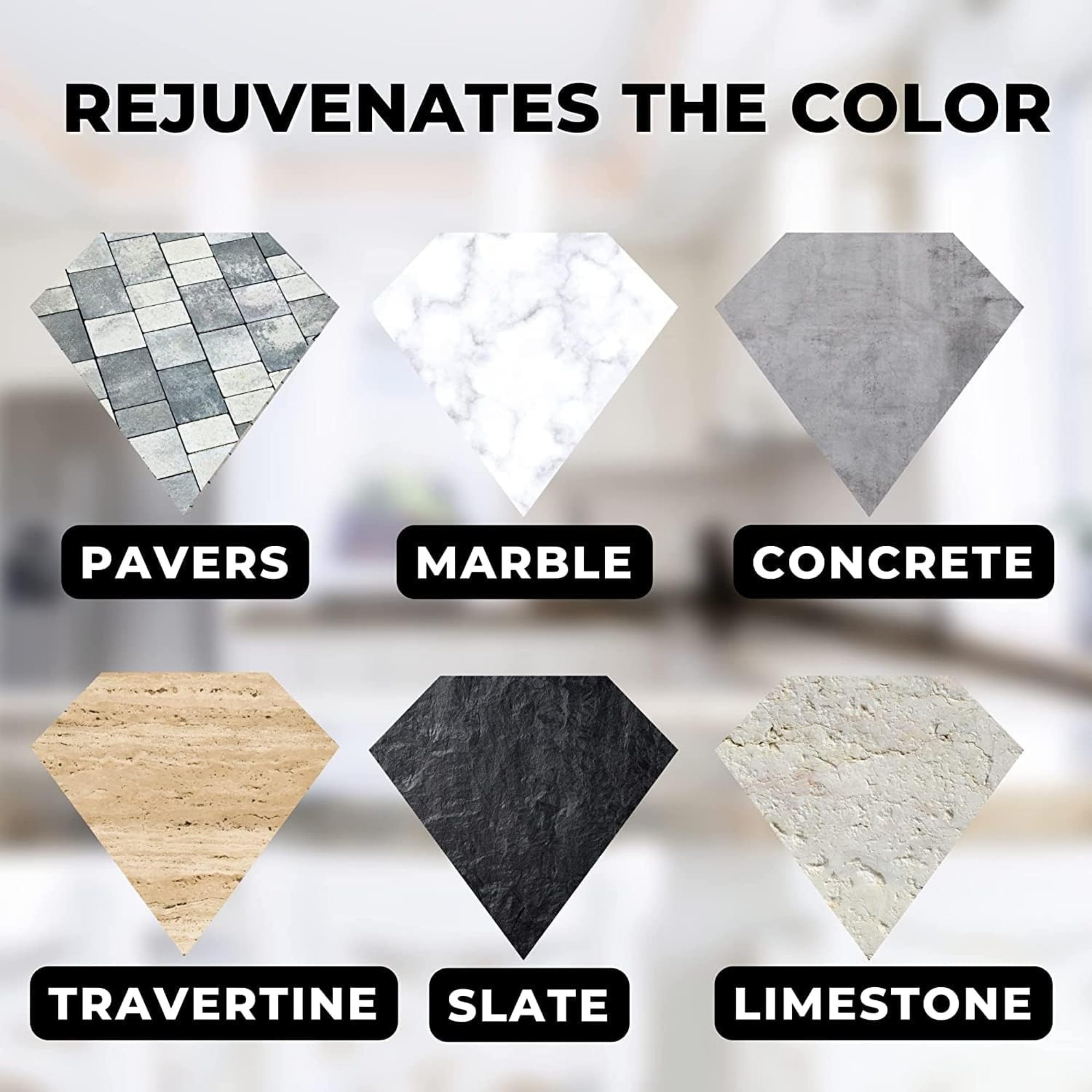 Slate treated with Black Diamond Color Enhancer Sealer preserving breathability