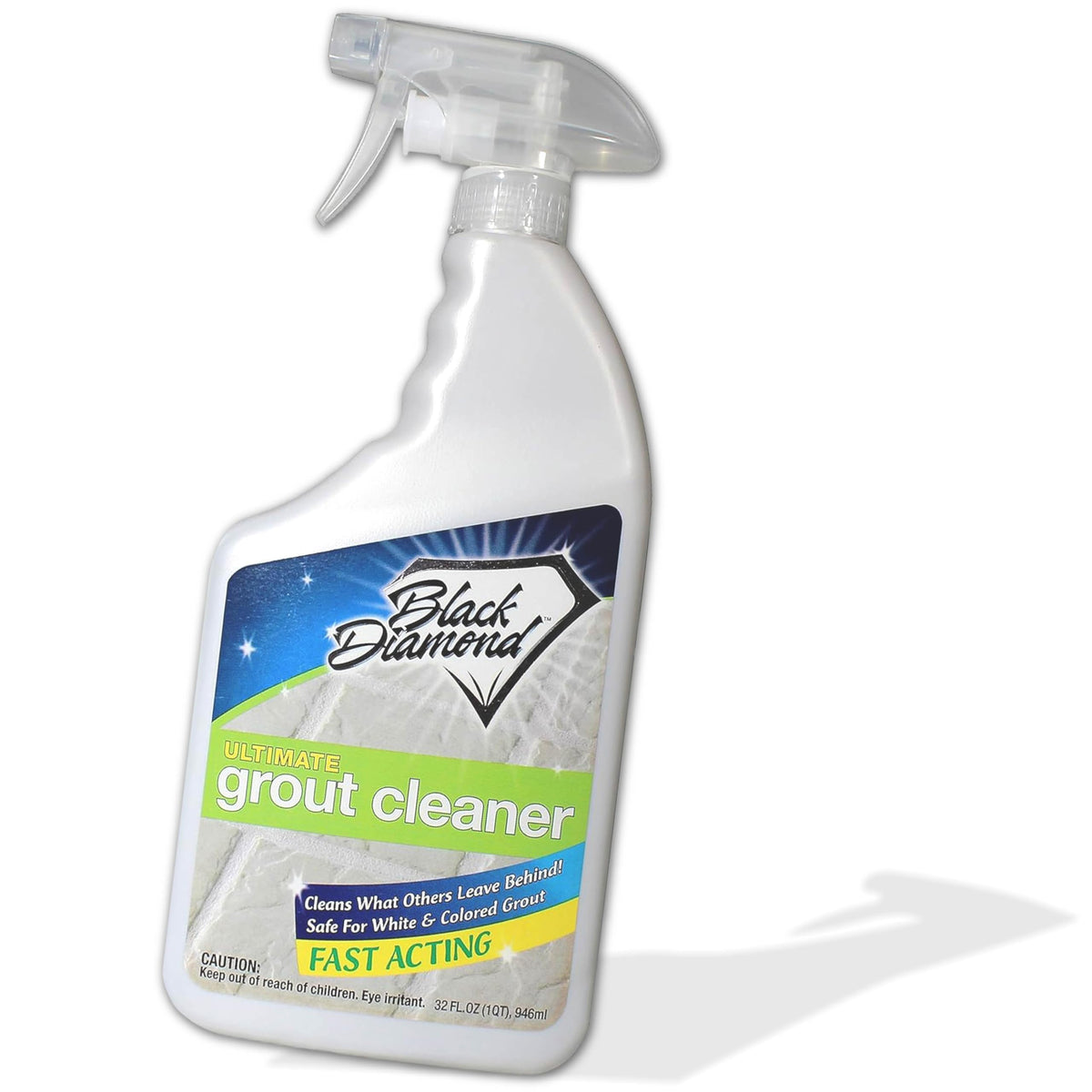 Black Diamond Stoneworks Ultimate Grout Cleaner bottle front for grout cleaning with deep stain removal