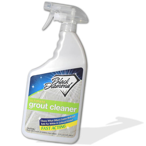 Black Diamond Stoneworks Ultimate Grout Cleaner bottle front for grout cleaning with deep stain removal