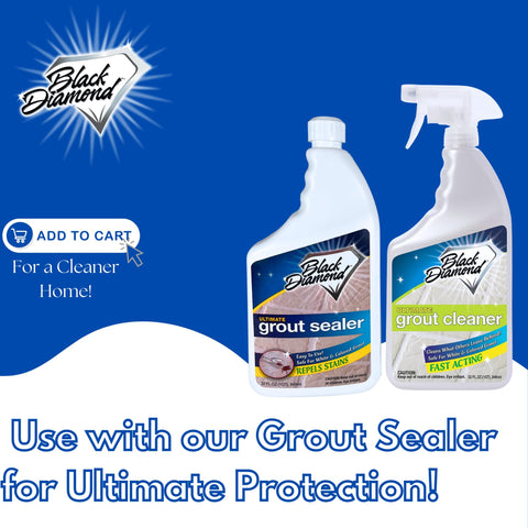 Black Diamond Stoneworks Ultimate Grout Cleaner kitchen and bathroom use for bright grout lines