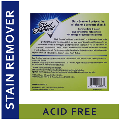 Black Diamond Ultimate Grout Cleaner colored-grout-friendly preserves grout color