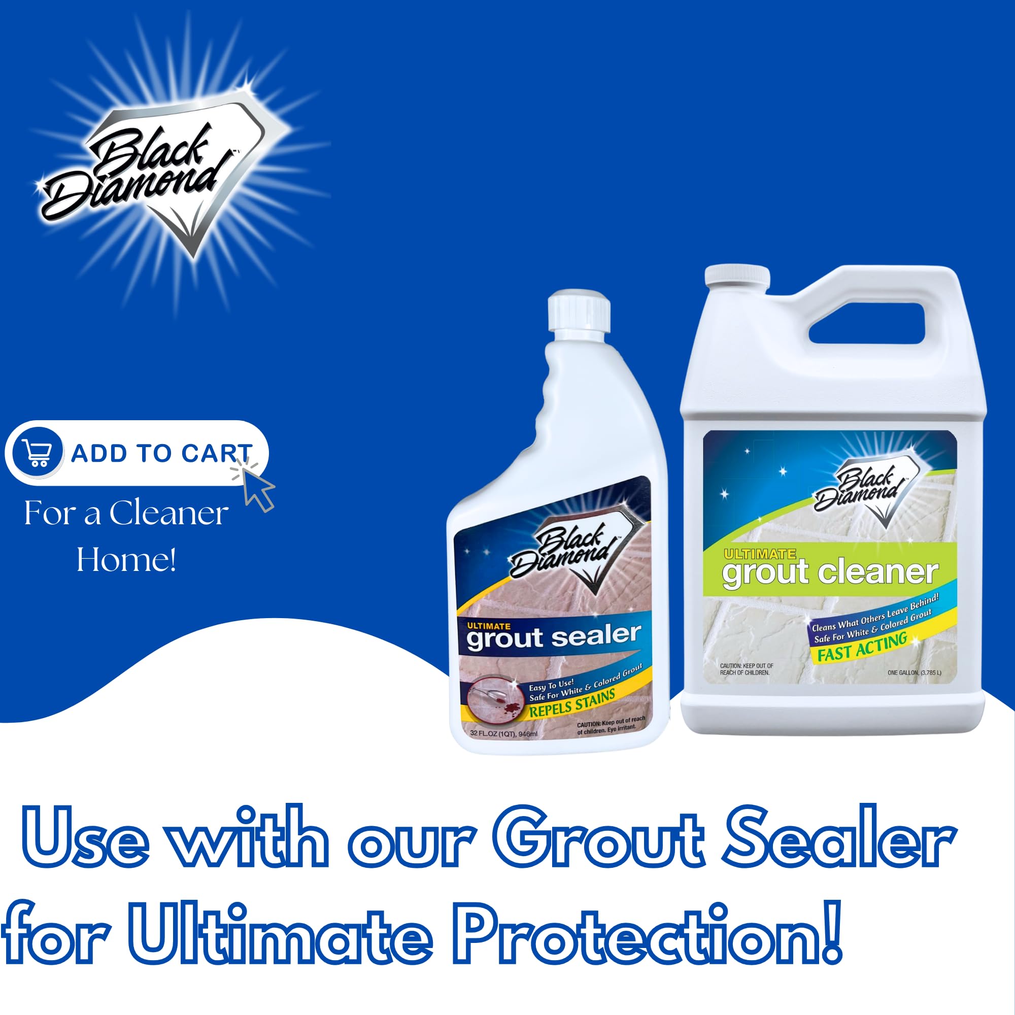 Black Diamond Ultimate Grout Cleaner steam-cleaner-compatible for deep cleaning