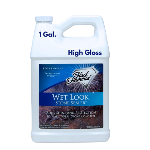 Black Diamond Wet Look Sealer bottle offering glossy protection for interior and exterior surfaces