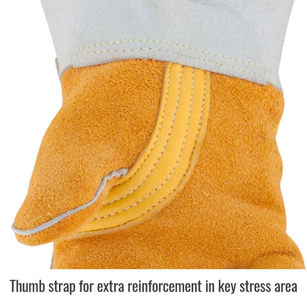 Black Stallion 850 elkskin glove showing reversed grain palm for softer touch and grip.