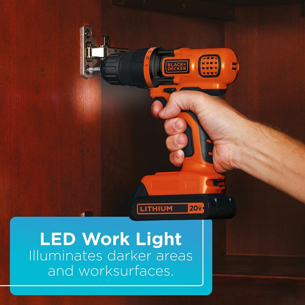 BLACK+DECKER 11-position clutch offers precise control.