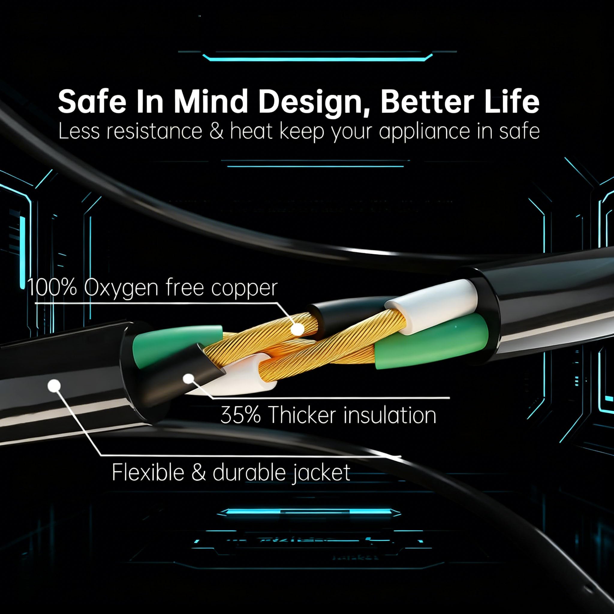 Blackcow fireproof ABS+PVC construction resists bending and wear.