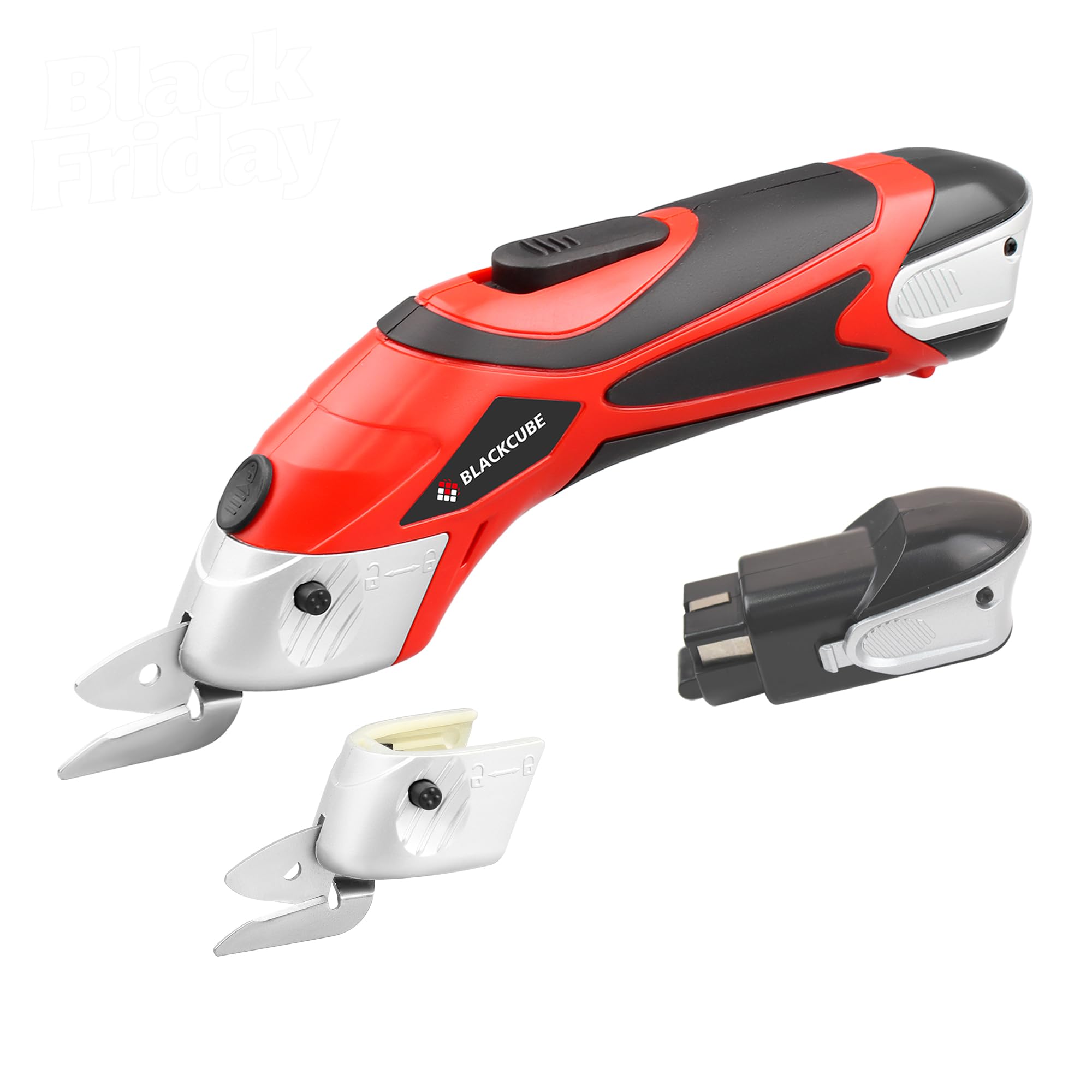 BLACKCUBE cordless electric scissors with dual blades for versatile cutting