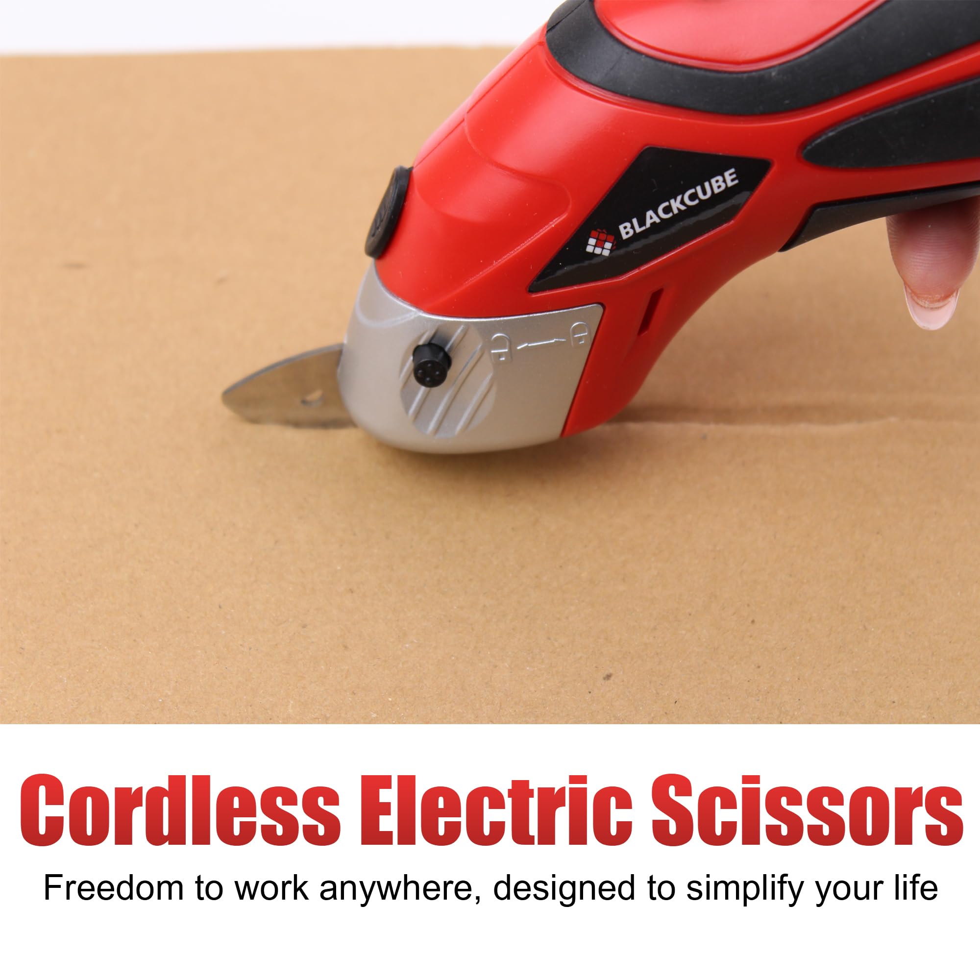 BLACKCUBE cordless electric scissors with ergonomic grip on handle