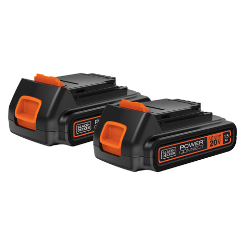 BLACK+DECKER 20V Max PowerConnect 2-pack batteries for versatile cordless projects.