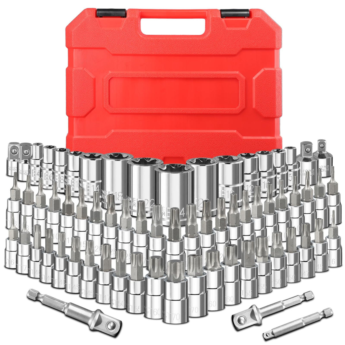 BLACKROBOT packaging for the 67-piece torx socket set with easy transport