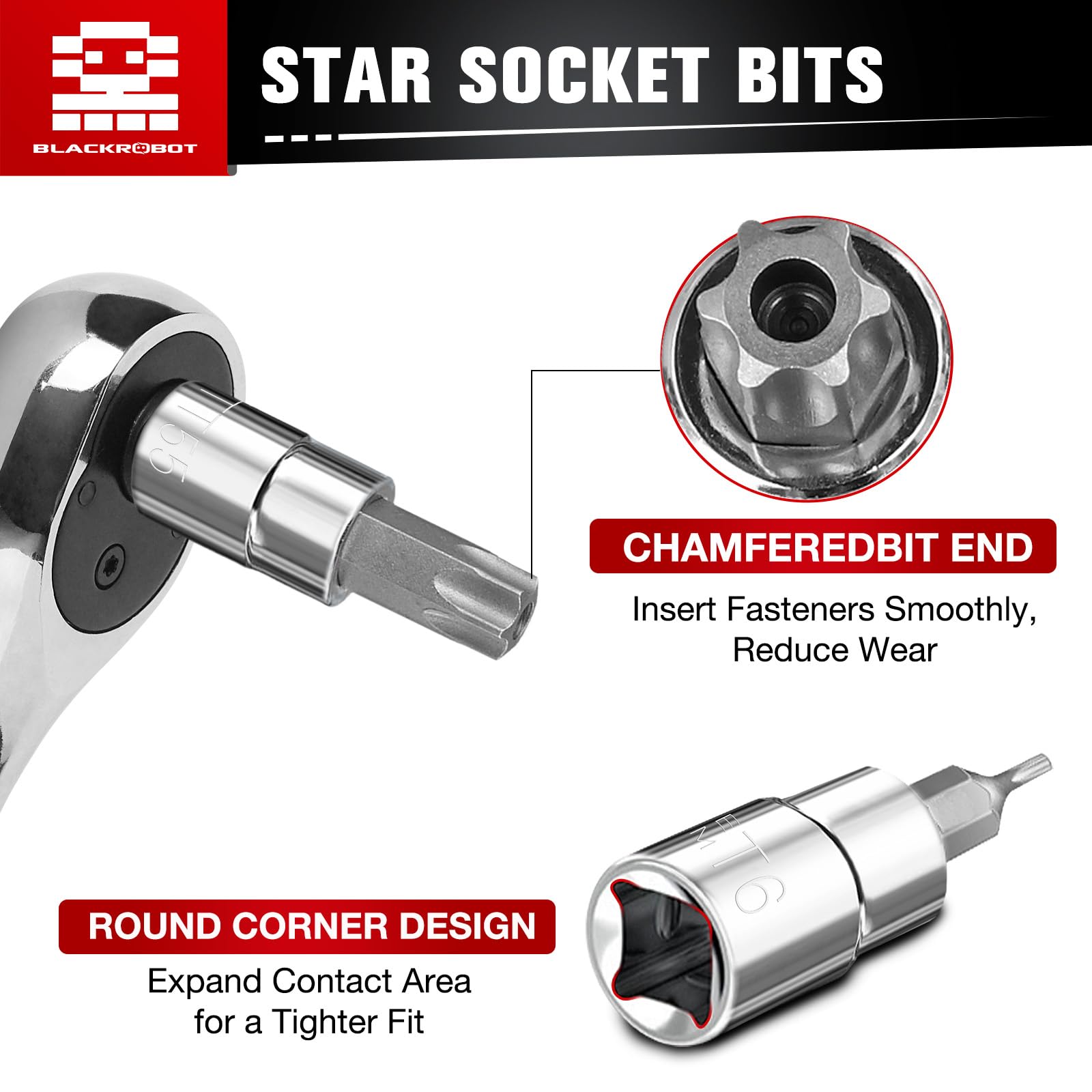 BLACKROBOT socket adapters and drill bit adapters bundle for conversions