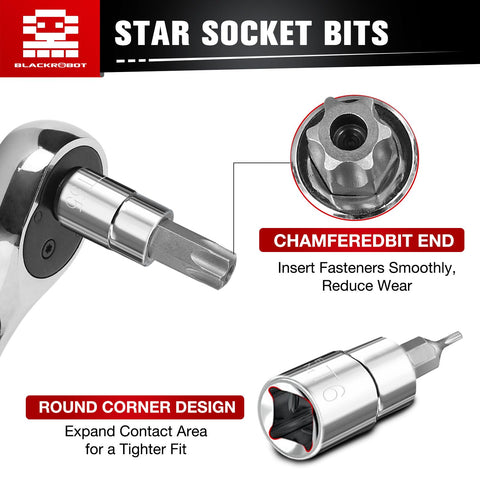 BLACKROBOT socket adapters and drill bit adapters bundle for conversions