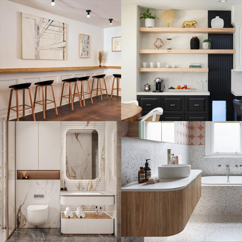 Blactea vanity or bench with floating design and concealed brackets