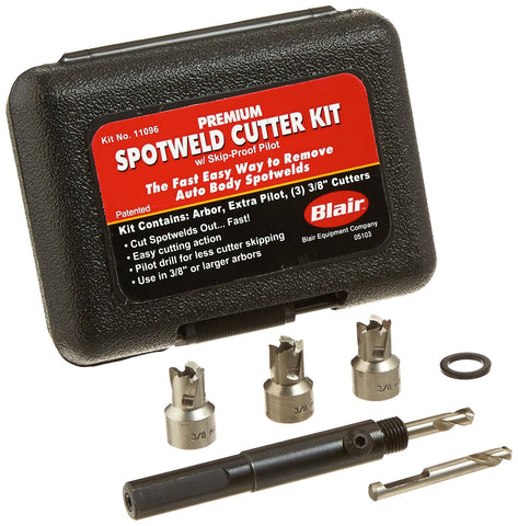Blair Equipment 11096 Cutter Set with 3/8 inch cutters for clean burr-free holes.