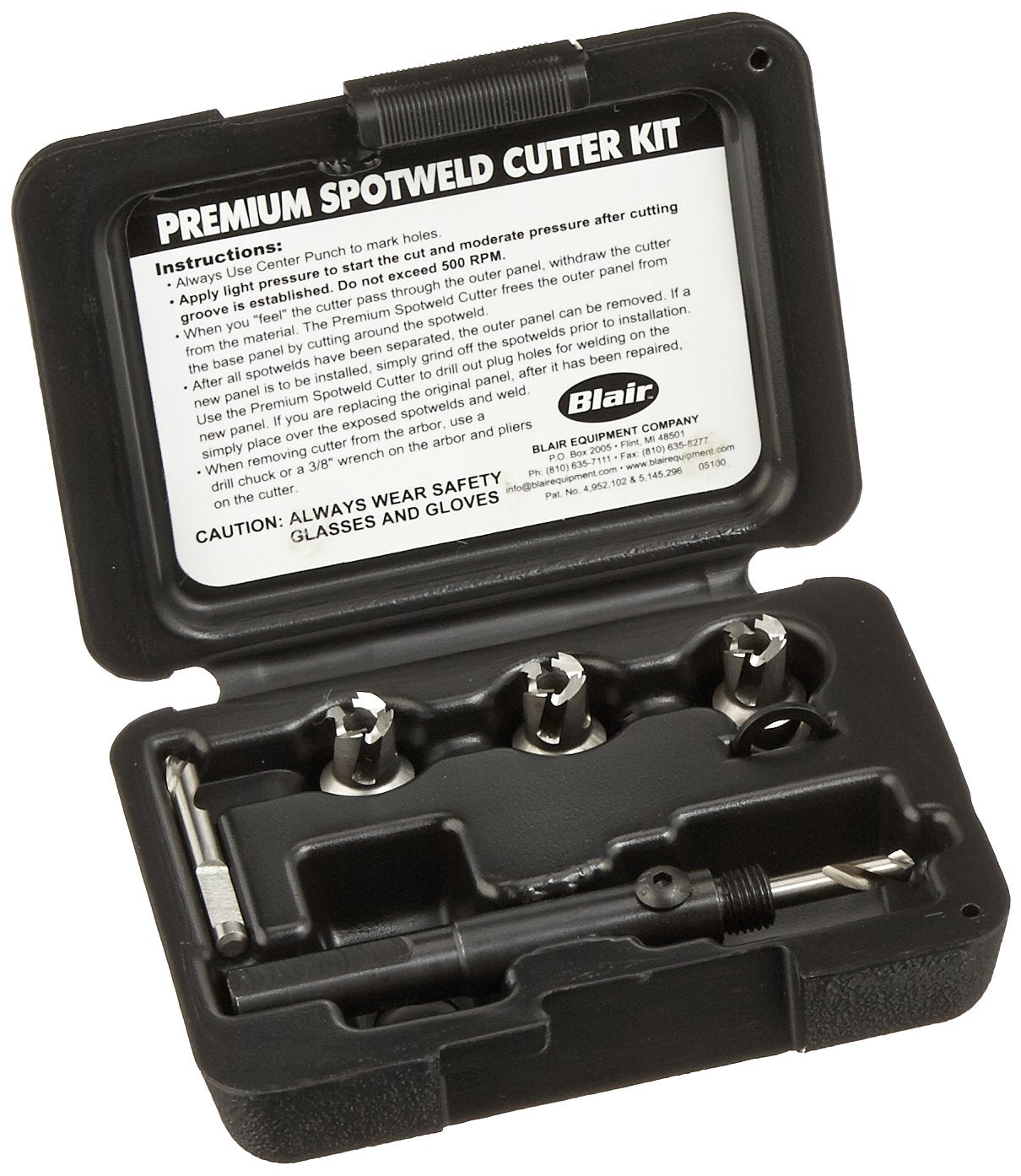 Blair 11096 with arbor assembly and skip-proof pilot for precise starts.