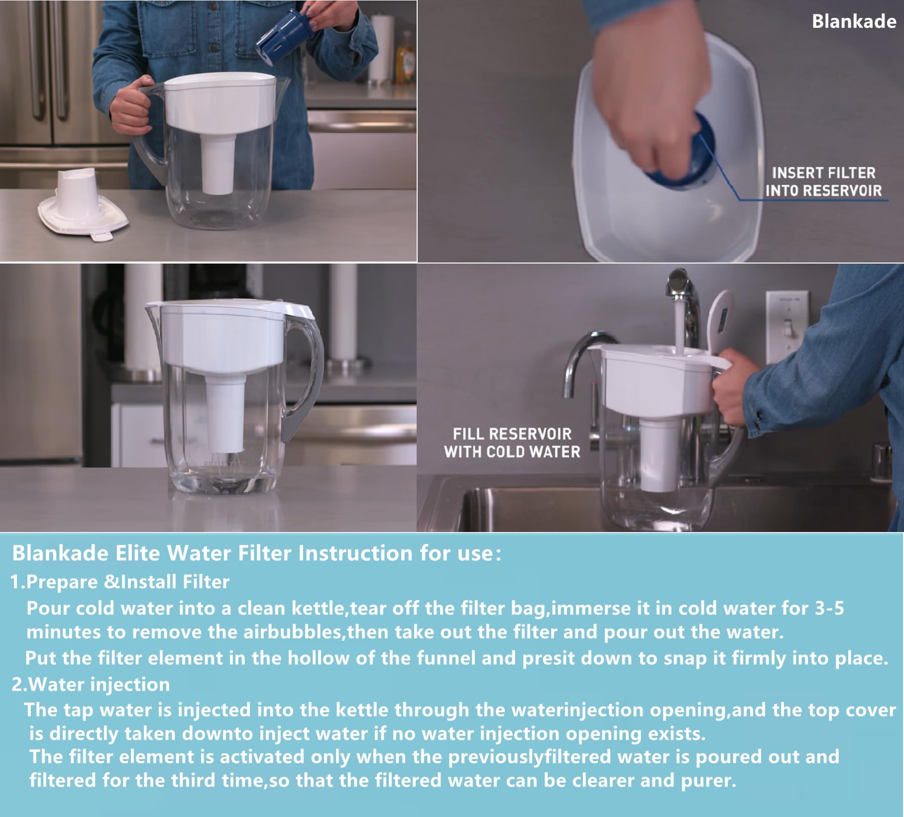 BlanKade Elite water filter helps reduce lead for fresher-tasting water.