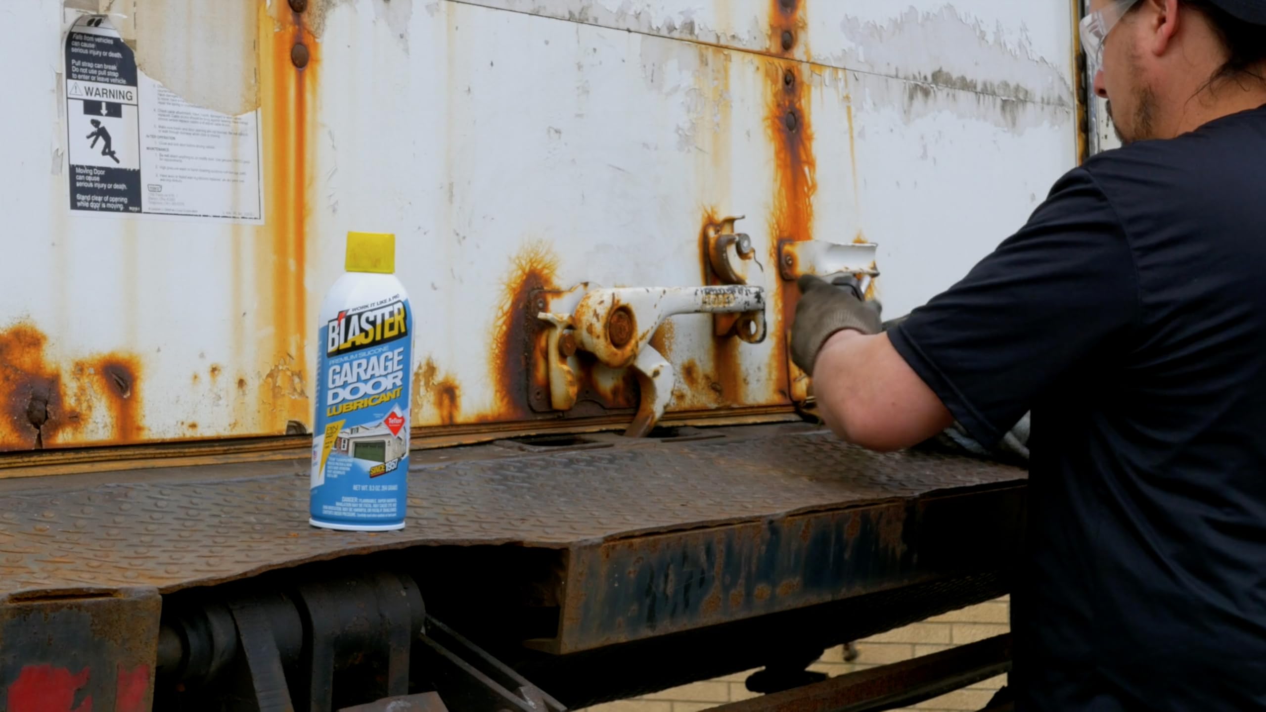 Clear silicone coating from Blaster leaves no sticky residue.