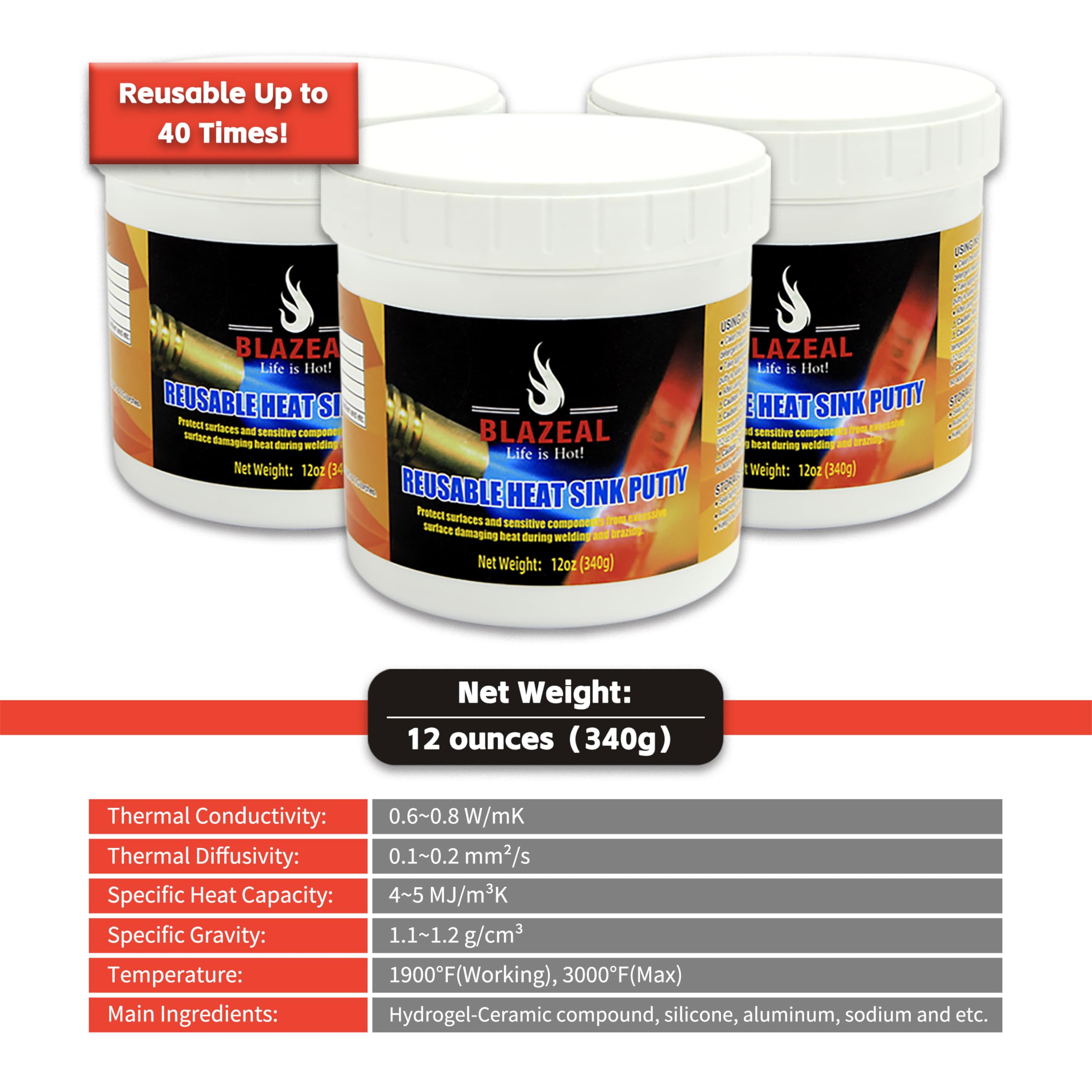 BLAZEAL heat-absorbing putty during brazing protects surrounding components with minimal cleanup.