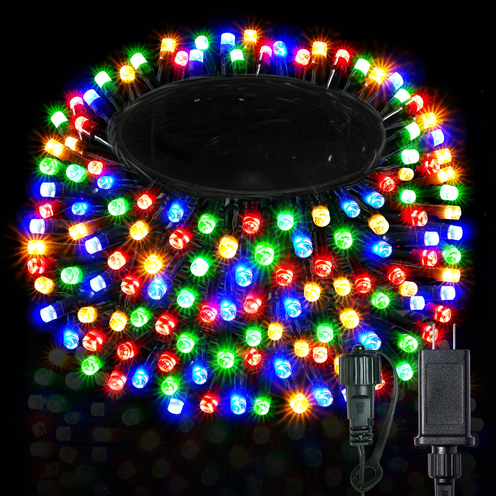 BlcTec 300 LED Christmas lights illuminate indoor and outdoor spaces with vibrant color.