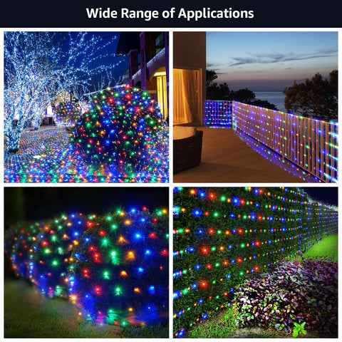 BlcTec dark-green wire net lights blend with foliage while delivering vivid illumination.