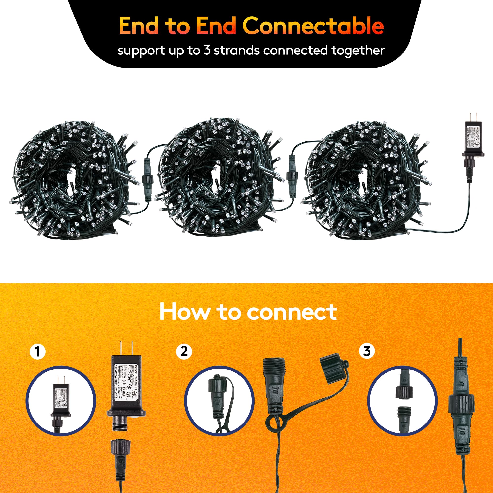 BlcTec end-to-end connectable strands cover wide areas with a single outlet.