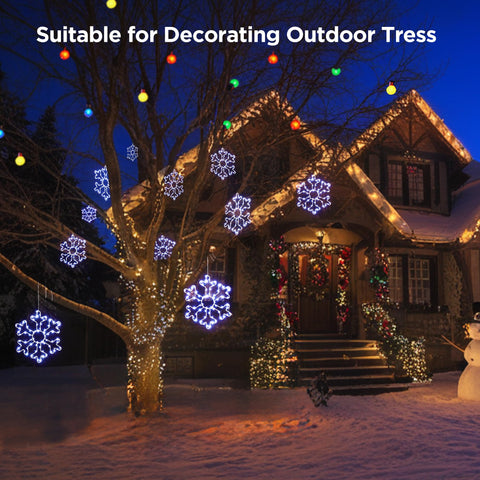 BlcTec snowflakes battery powered for cordless decorating flexibility