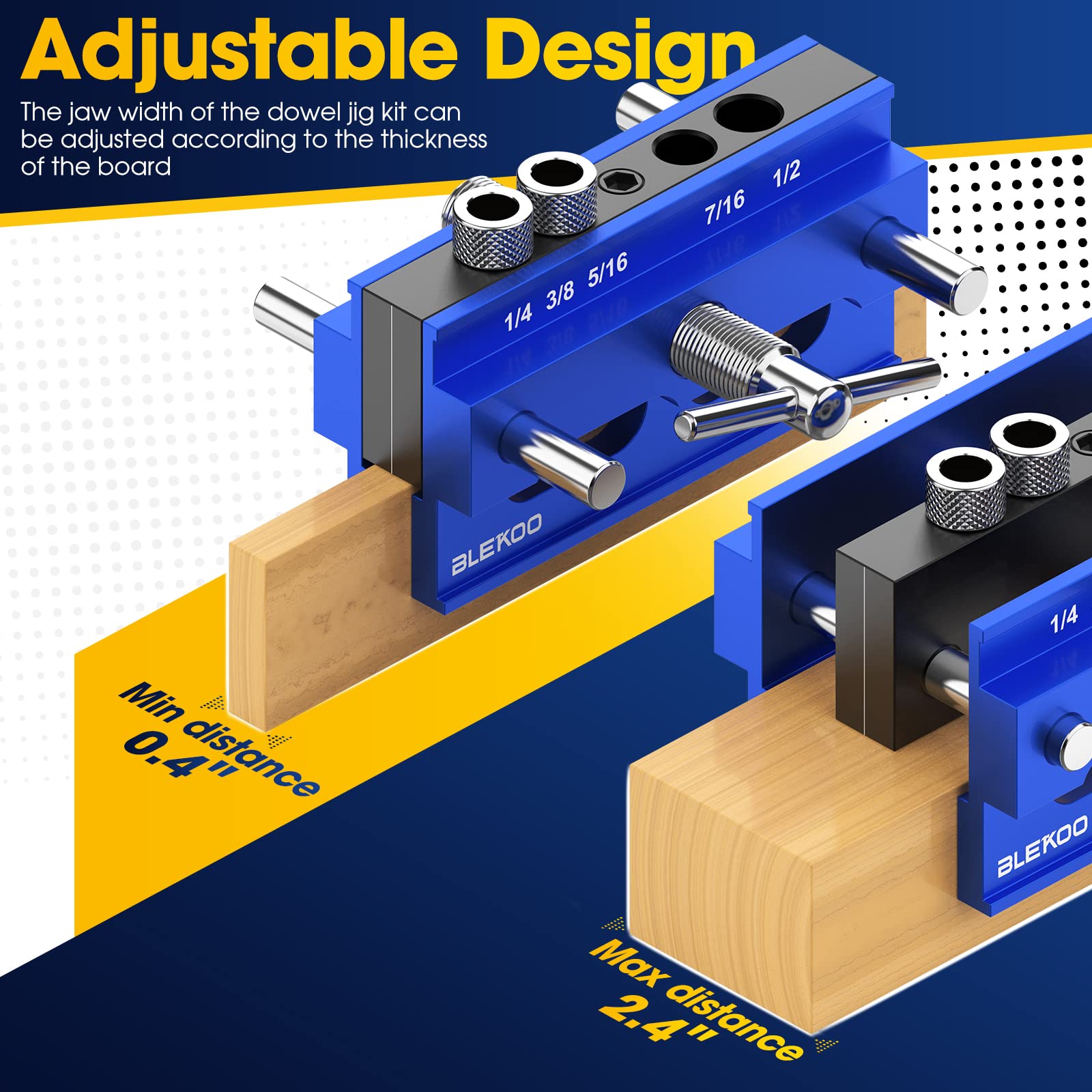Blekoo drill guide sleeve demonstrates precision positioning with a power drill.